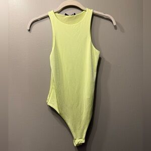 Neon Yellow Sleeveless Bodysuit